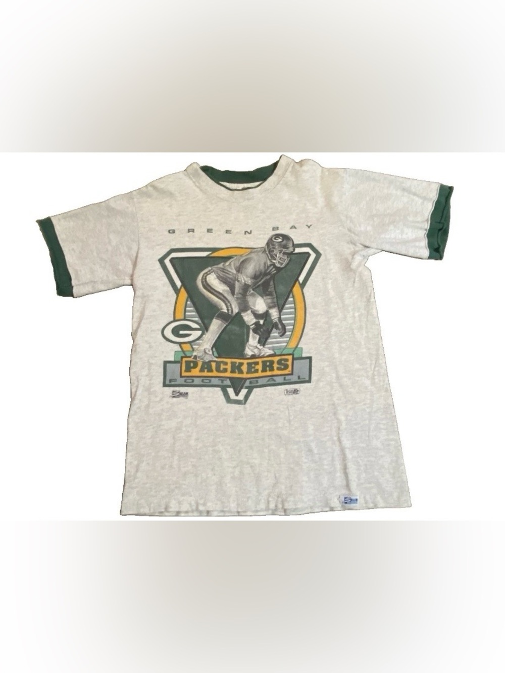VTG 1991 Salem Sportswear Green Bay Packers Team NFL Ringer Tee Men's M